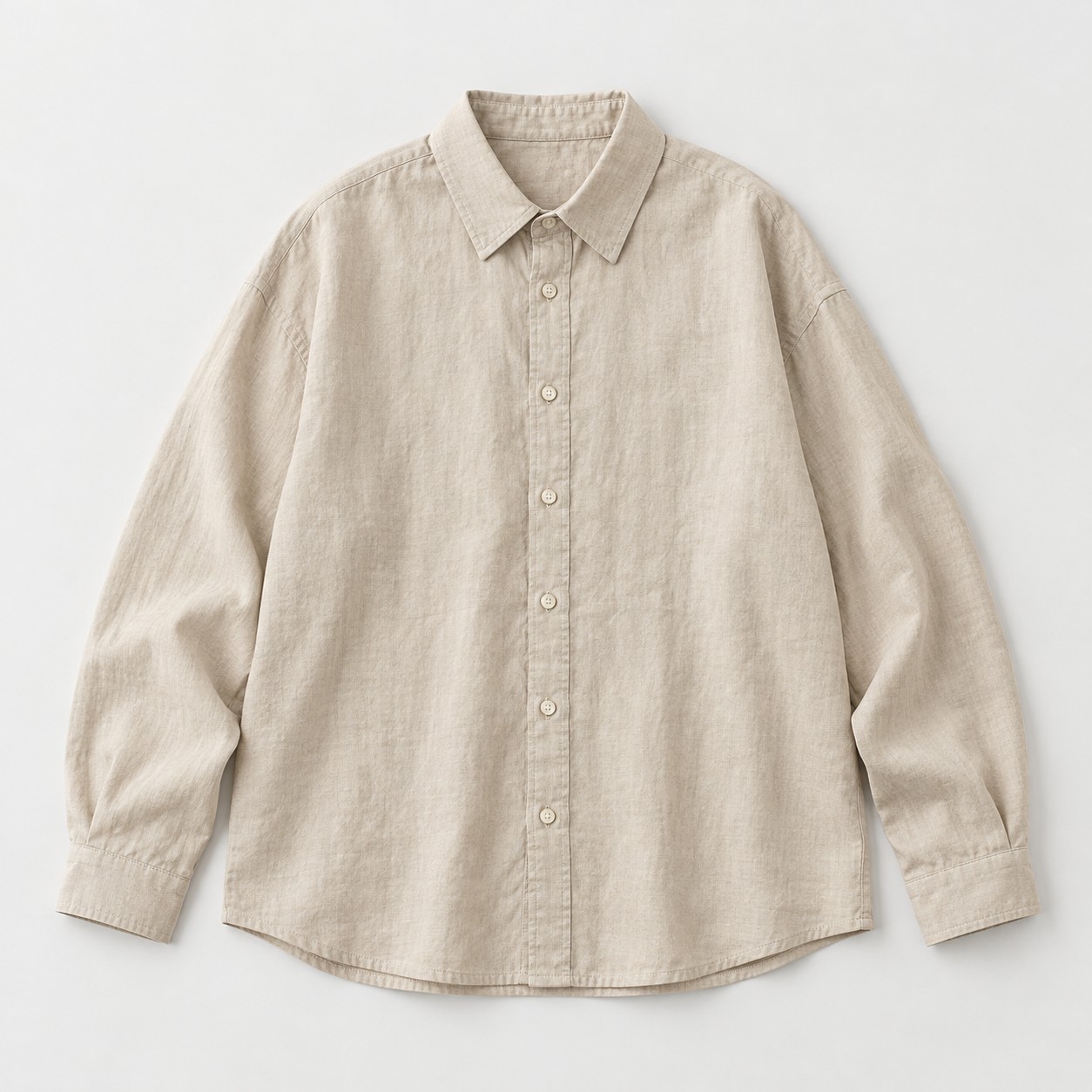Suna Relaxed Shirt, Sand beige